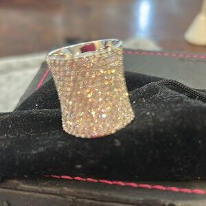 Designer Sterling Silver Cubic Zirconia Ring-Sz 7 only